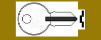 E158 Double Sided Key ILLINOIS LOCK
